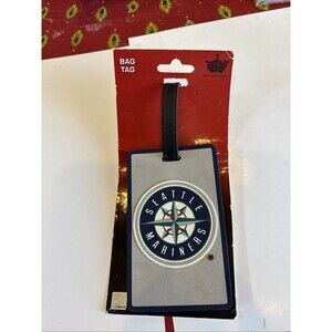 Aminco Seattle Mariners MLB Luggage Bag Tag New Rubber Blue Gray